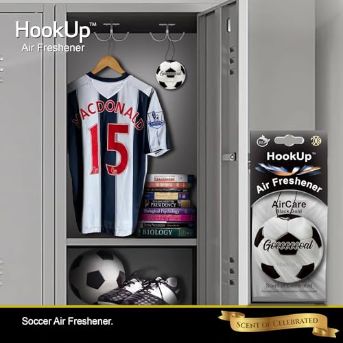 Hookup - Ambientador de coche de fútbol – Paquete de 4 – Aro