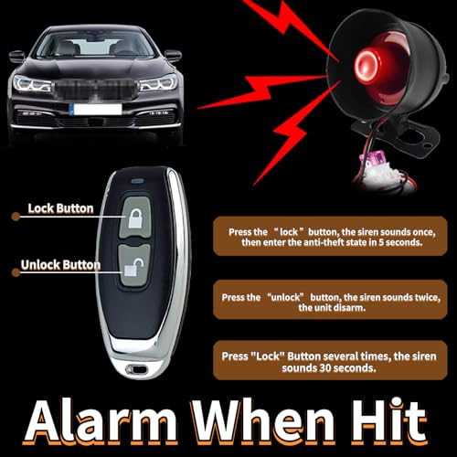 CHADWICK Alarma de sirena de bocina de automóvil, sistema de