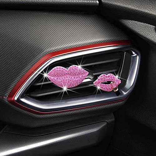 Clip de labios de cristal para automóvil, con diseño de labi