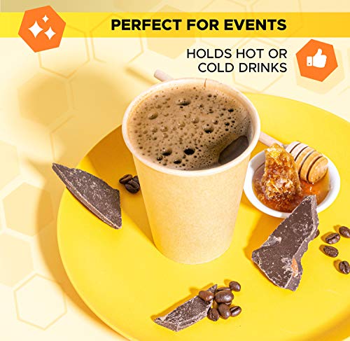 [Paquete de 100 tazas de café y té súper fuertes 100% compos