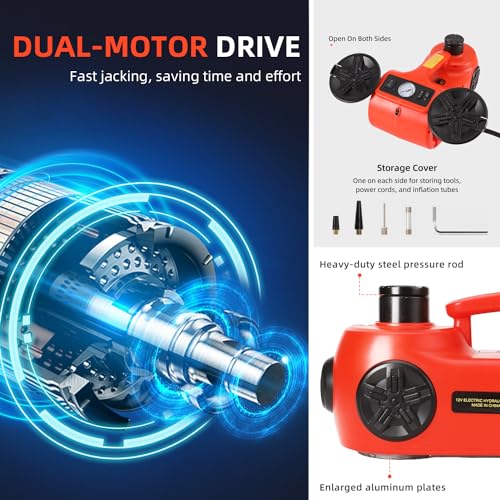EFFIROSO Kit de gato eléctrico mejorado para automóvil de 5