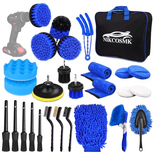 NIKCOSMK Kit de 27 piezas de detallado de automóvil, juego d