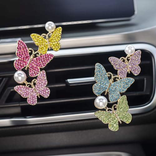2 clips de mariposa para ventilación de automóvil, decoració
