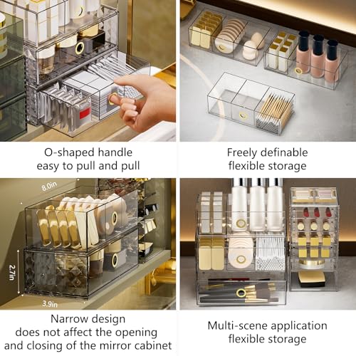 DASITON Organizador de maquillaje, cajones apilables para es