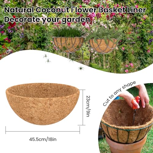 XYSM Hanging Baskets Liners for Plants Outdoor ,Coconut Line