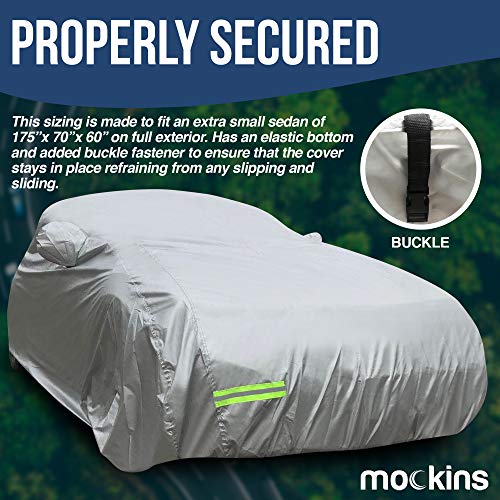Mockins - Funda para automóvil de poliéster plateado 190T, p