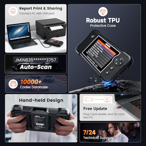 Ancel FX2000 Escáner de vehículos OBD2, lector de código de