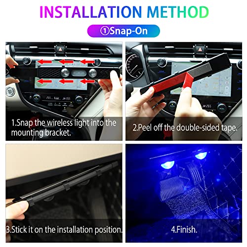 1797 Luces LED inalámbricas para coche, sensor automático, U