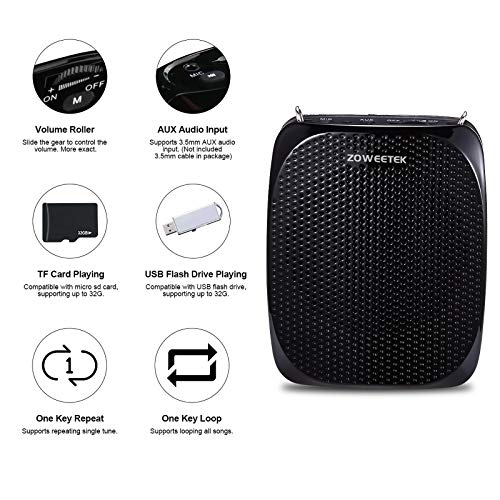 ZOWEETEK Amplificador de voz original para profesores con 2