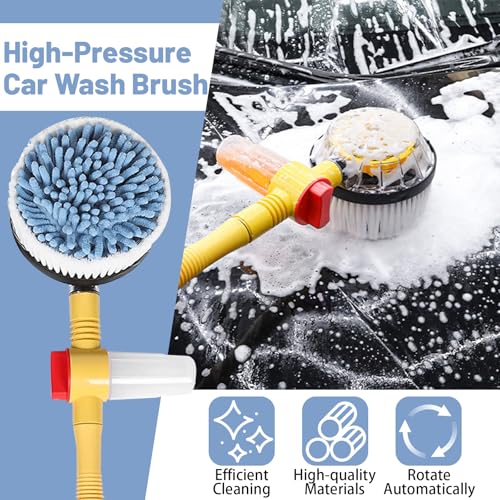 Cepillo giratorio para lavado de coche, kit multifuncional d
