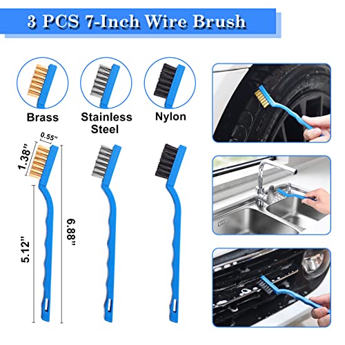 Kit de detalles de coche, juego de 35 cepillos para detallar