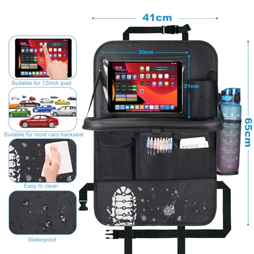 Car Back Seat Organizer, Storage Organizer with Foldable Tab