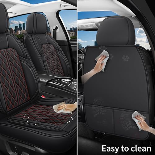 Funda de asiento de coche de ajuste universal (negro rojo, j