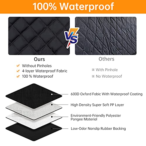 Funda de asiento de automóvil para perro, 100% impermeable,