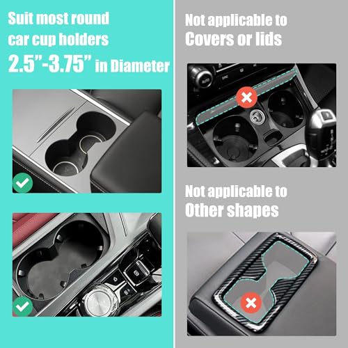 Expansor universal mejorado para portavasos de automóvil par