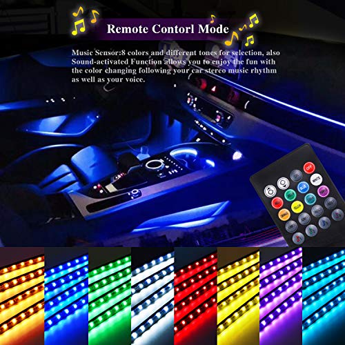 LivTee Luces LED para interiores de automóvil, 4 unidades, 4