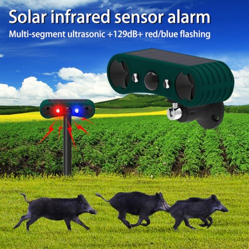 Alarma solar con sensor de movimiento para exteriores, 2 x 1