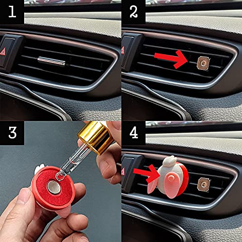 Ambientador de aire (rojo) para automóvil o interior, elegan