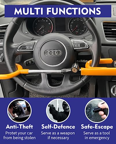 DODOMES Cerradura de volante antirrobo para automóvil, dispo