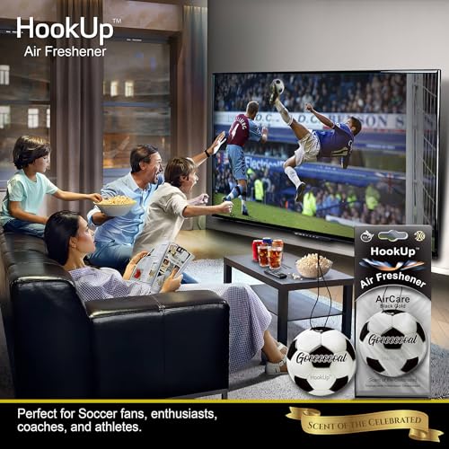 Hookup - Ambientador de coche de fútbol – Paquete de 4 – Aro