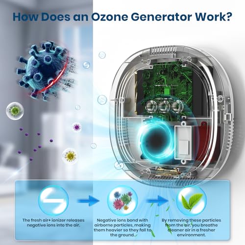 Eliminador de olores de ozono para olores fuertes 10,000 mAh
