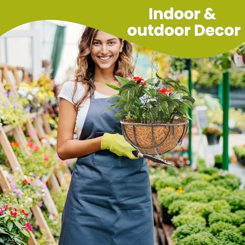 XYSM Hanging Baskets Liners for Plants Outdoor ,Coconut Line