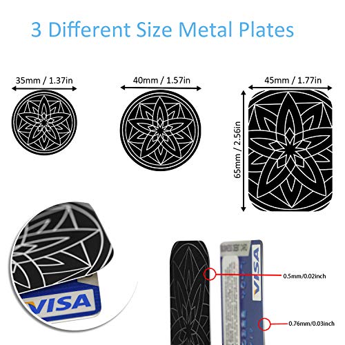 Placa de metal para teléfono y automóvil, soporte magnético,