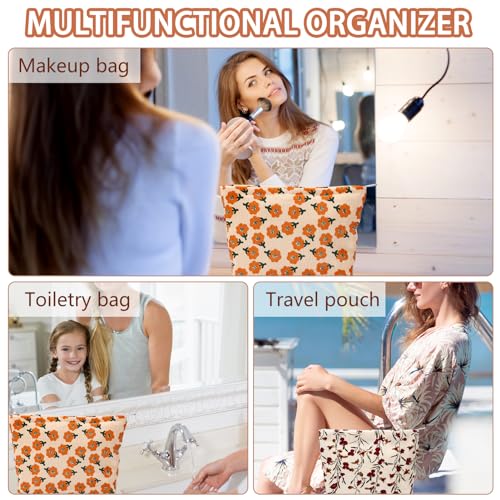ZLFSRQ 2 bolsas de maquillaje de flores de margarita, bolsas