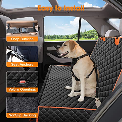 MIXJOY Funda de asiento para perro para asiento trasero, fun