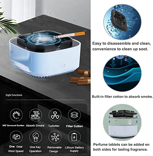 Cenicero para interiores Cenicero recargable USB Ceniceros p