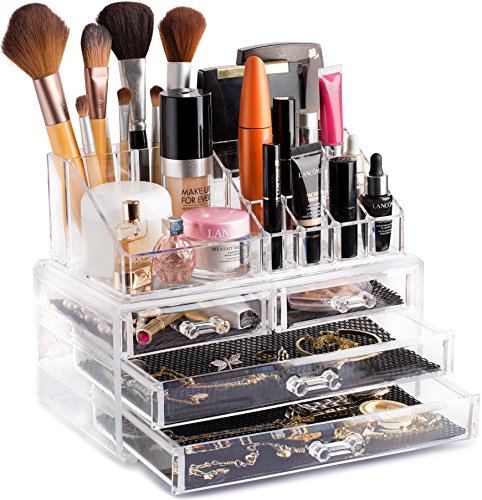 Organizador de almacenamiento transparente para cosméticos,