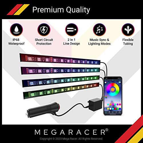 Mega Racer Luces LED para el interior del automóvil, 48 chip