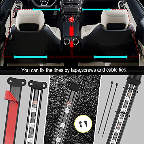 Nilight Luces interiores de automóvil con control de aplicac