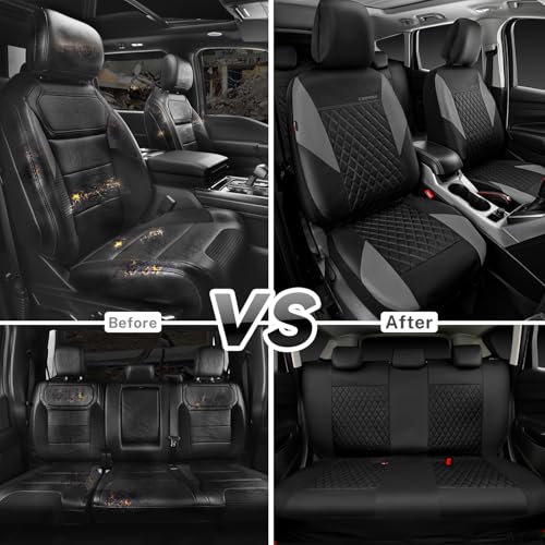 CAR PASS Juego completo de fundas de asiento de cuero, unive