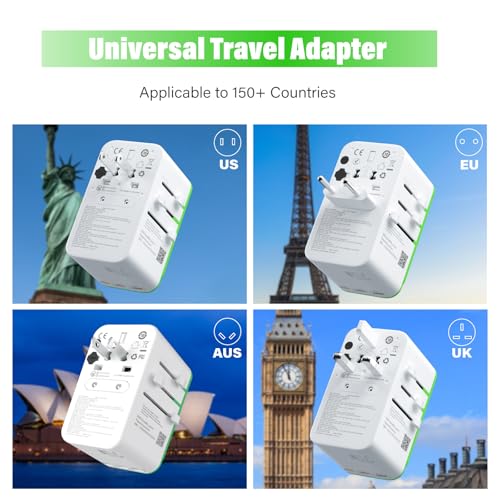 GlocalMe RoamPlug - Adaptador de viaje universal con punto d