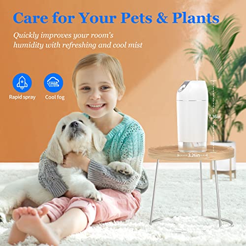 Mini humidificador, funciona con pilas, 16.2 fl oz, pequeño