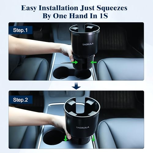 Expansor de portavasos para automóvil con base de goma elást