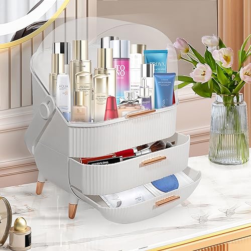 MASSY Caja de almacenamiento de maquillaje con forma de huev