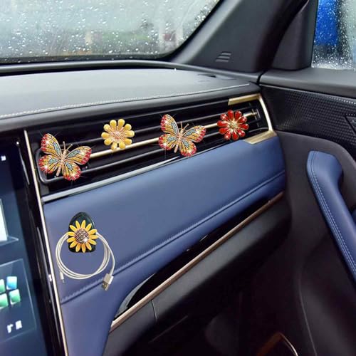 5 bonitos ambientadores de coche con forma de corazón, clips