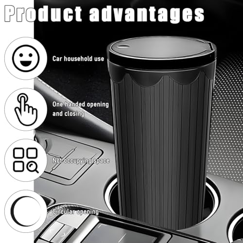 Portavasos para automóvil con tapa, mini contenedor de plást