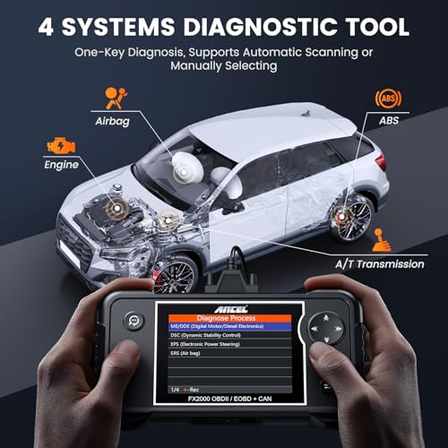 Ancel FX2000 Escáner de vehículos OBD2, lector de código de