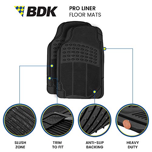 BDK ProLiner - Alfombrillas de goma delanteras y traseras de