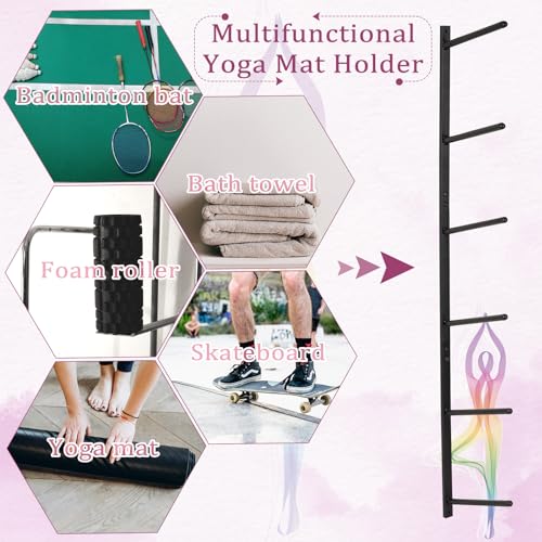 Yoga Mat Holder Wall Mount Yoga Mat Storage Holder Yoga Mat