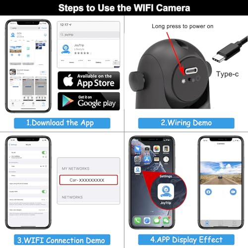 Cámara de respaldo inalámbrica magnética WiFi, cámara de vis