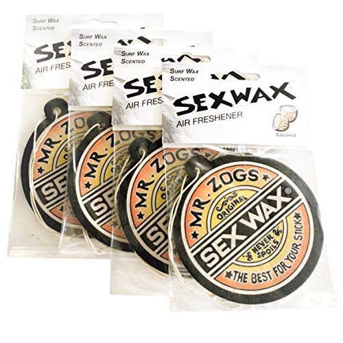 Sex Wax Ambientadores de coco: (paquete de 4)