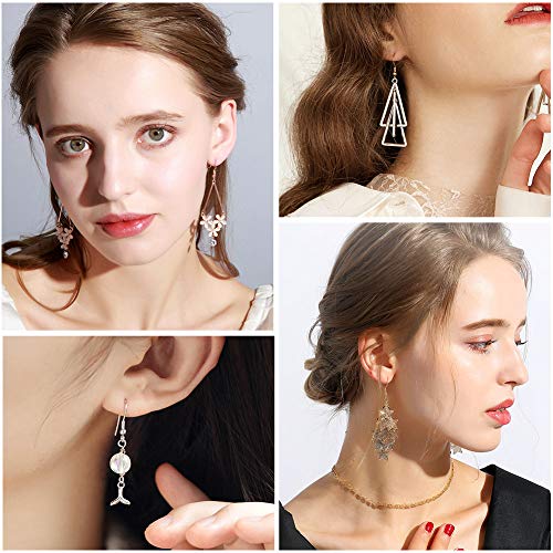 anezus Ganchos para aretes para hacer joyas, kit de suminist