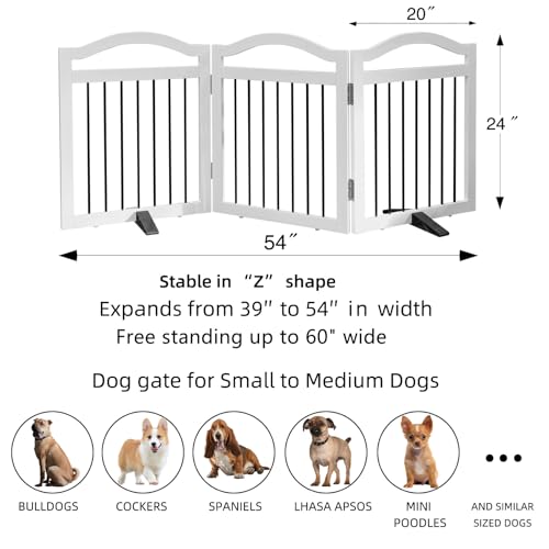 ZJSF Puerta plegable independiente para perros para interior