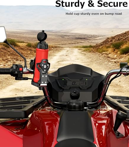 Kewig Portavasos antirrobo para motocicleta, tamaño extra gr