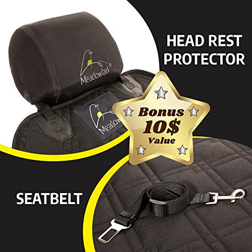 Meadowlark Funda de asiento de coche para perro para asiento