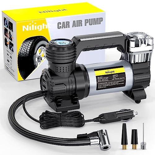 Nilight Compresor de aire portátil, inflador de neumáticos d
